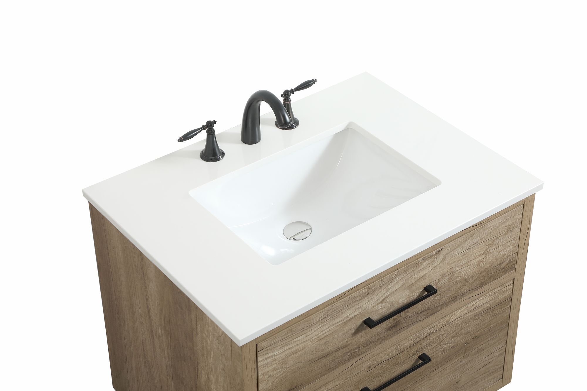 Elegant Boise 30 In. Bathroom Vanity In Natural Oak