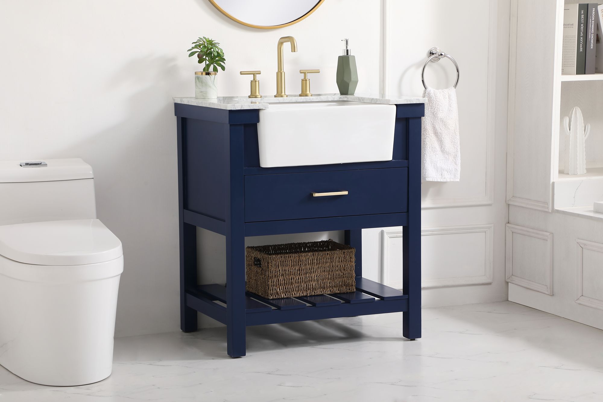 Thumbnail3 of Elegant Clement 30 In. Bathroom Vanity In Blue more views