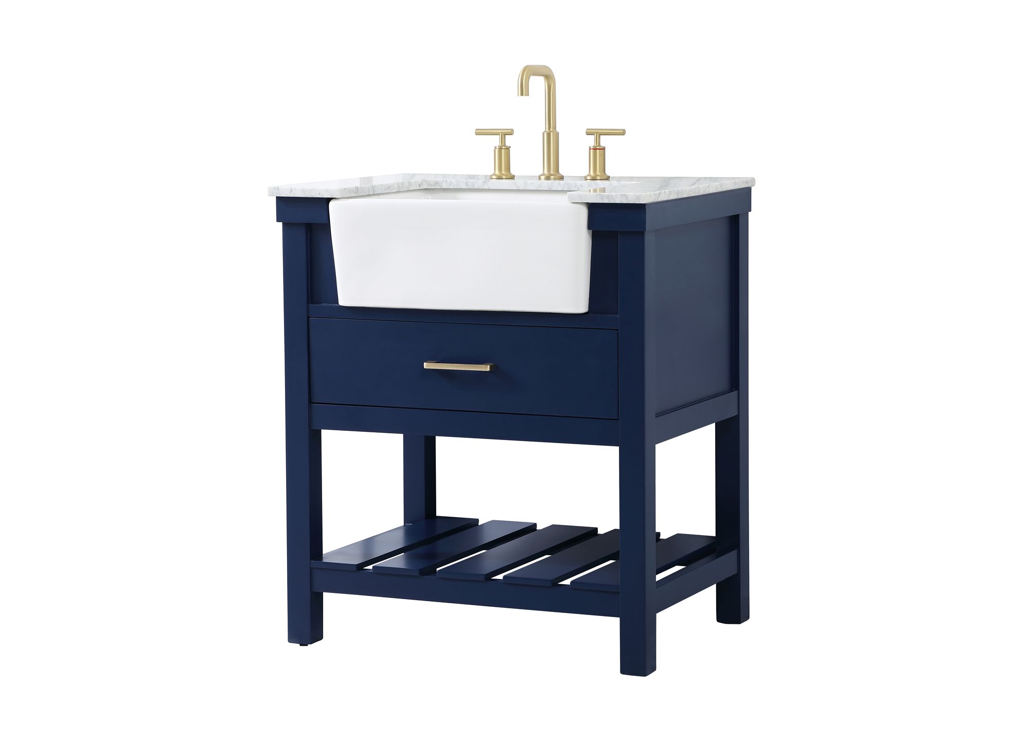 Elegant Clement 30 In. Bathroom Vanity In Blue