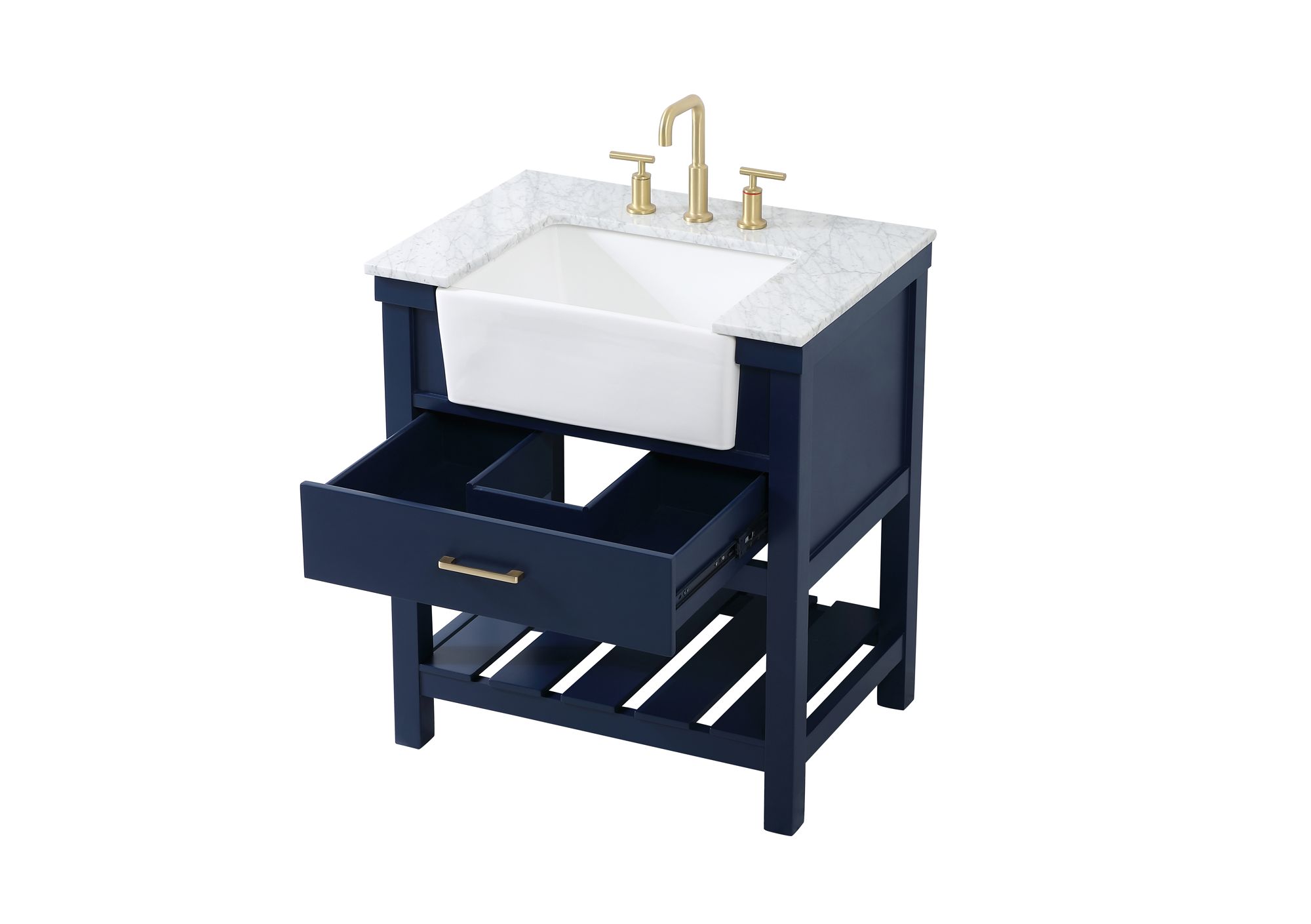 Elegant Clement 30 In. Bathroom Vanity In Blue
