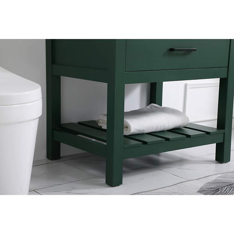 Image 7 Elegant Clement 30 In. Bathroom Vanity In Green more views