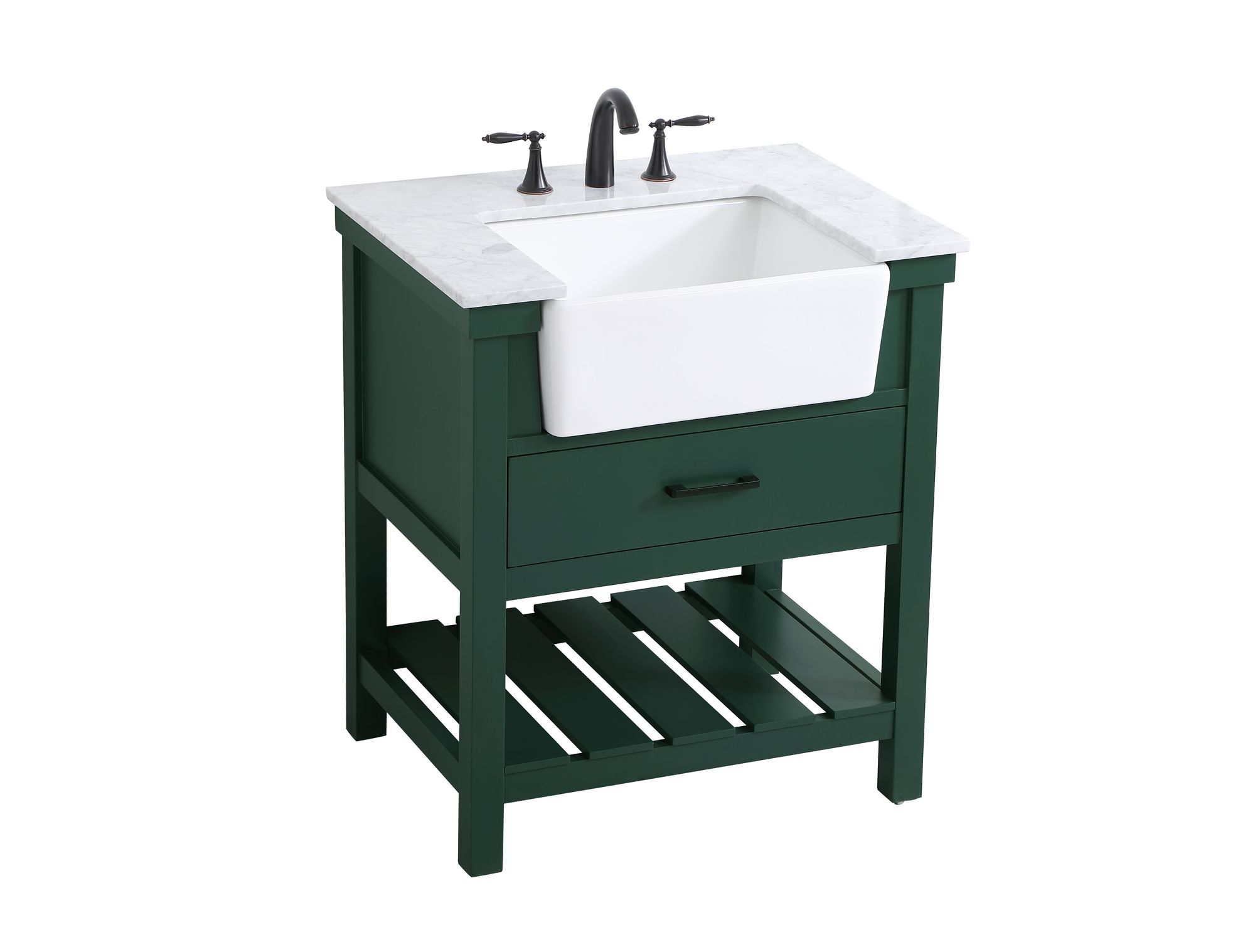 Elegant Clement 30 In. Bathroom Vanity In Green