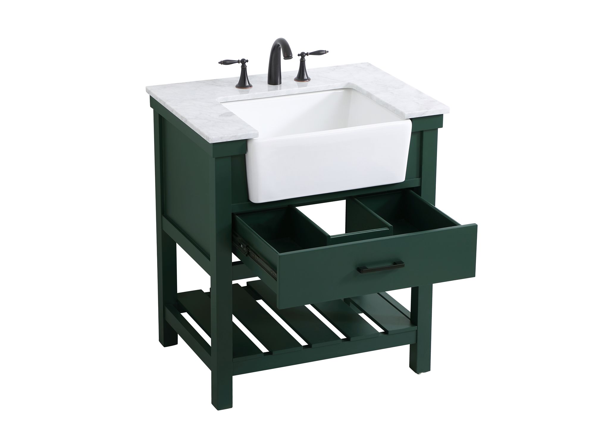 Elegant Clement 30 In. Bathroom Vanity In Green