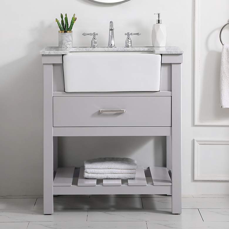 Image 1 Elegant Clement 30 In. Bathroom Vanity In Grey