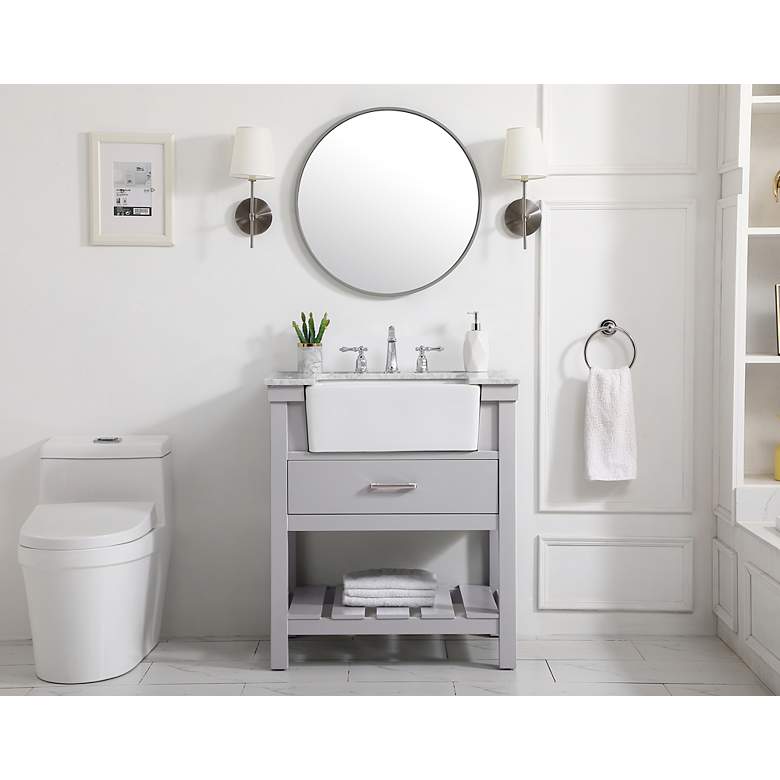 Image 5 Elegant Clement 30 In. Bathroom Vanity In Grey more views