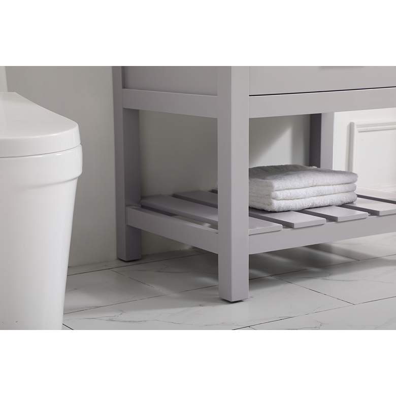Image 7 Elegant Clement 30 In. Bathroom Vanity In Grey more views