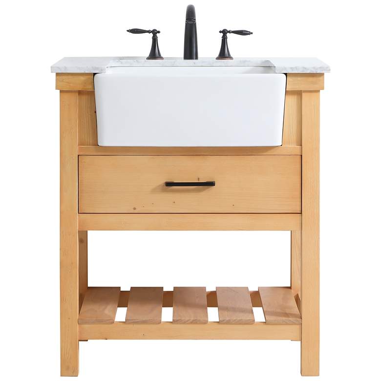 Image 1 Elegant Clement 30 In. Bathroom Vanity In Natural Wood