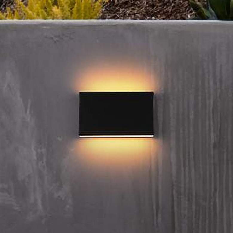 Image 1 Elegant Colter 8.5 inch Outdoor Wall Sconce in Black