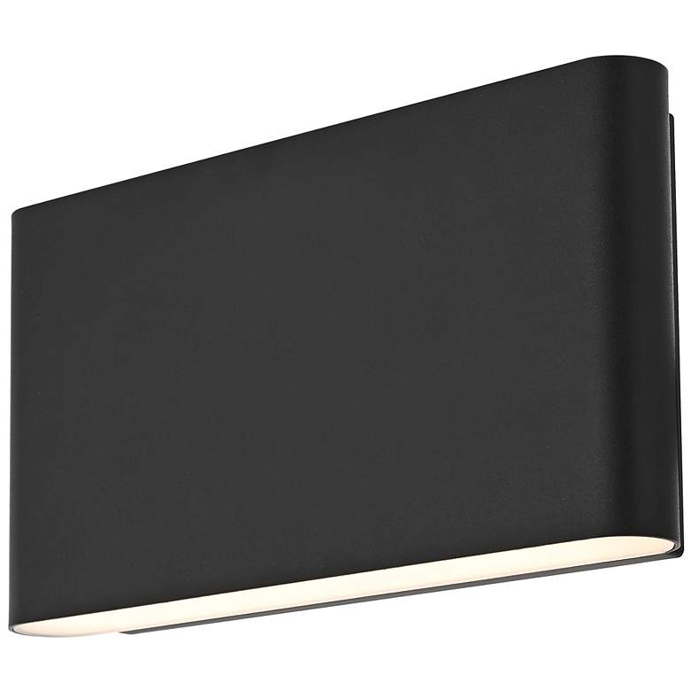Image 3 Elegant Corbin 6 inch Outdoor Wall Sconce in Black more views