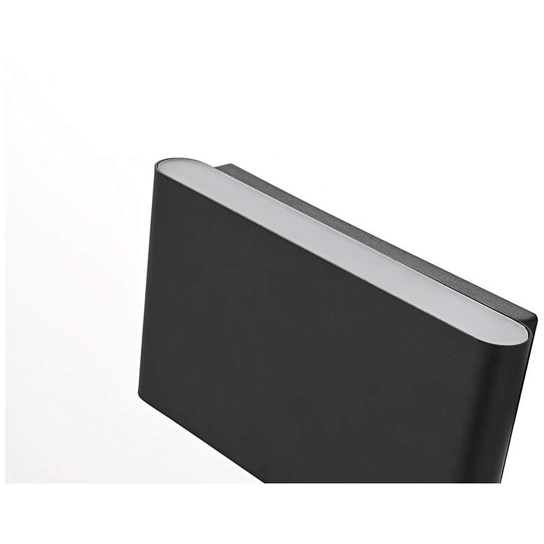 Image 4 Elegant Corbin 6 inch Outdoor Wall Sconce in Black more views
