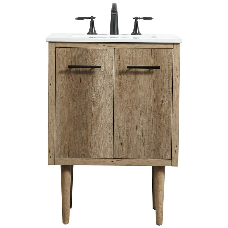 Image 1 Elegant Cyrus 24 In. Bathroom Vanity In Natural Oak