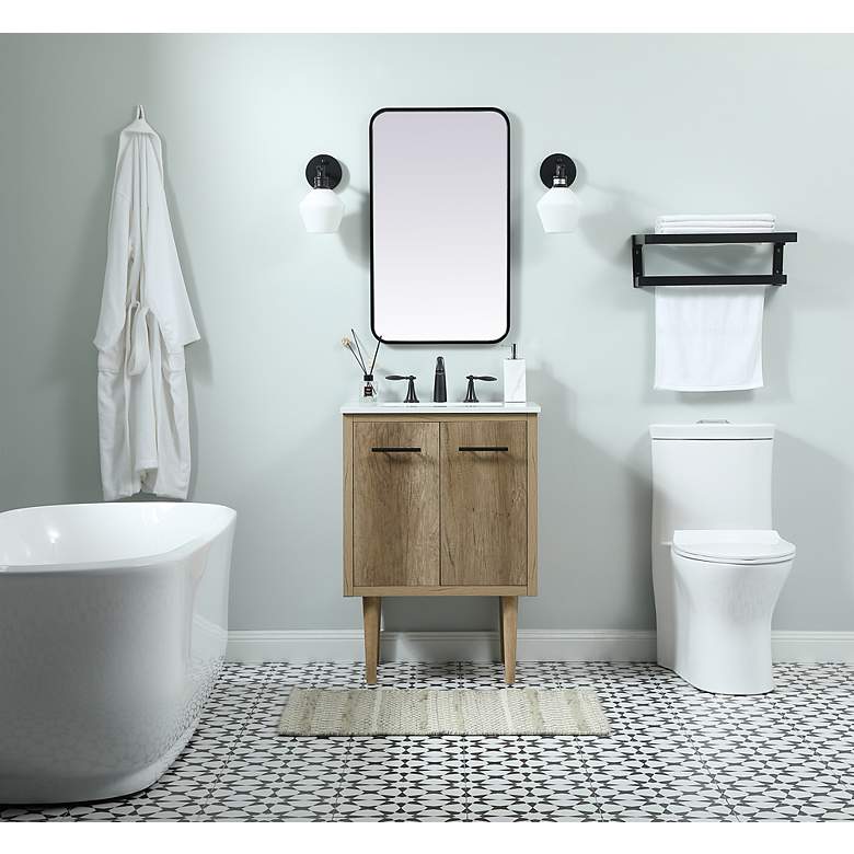 Image 5 Elegant Cyrus 24 In. Bathroom Vanity In Natural Oak more views