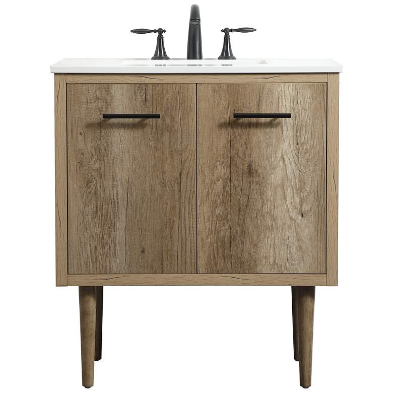 Image 1 Elegant Cyrus 30 In. Bathroom Vanity In Natural Oak