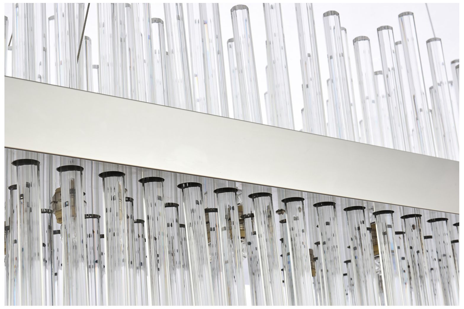 Image 4 Elegant Dallas 48 Inch Rectangle Crystal Pendant in Chrome more views