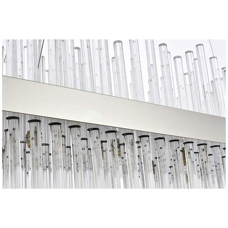 Image 4 Elegant Dallas 48 Inch Rectangle Crystal Pendant in Chrome more views