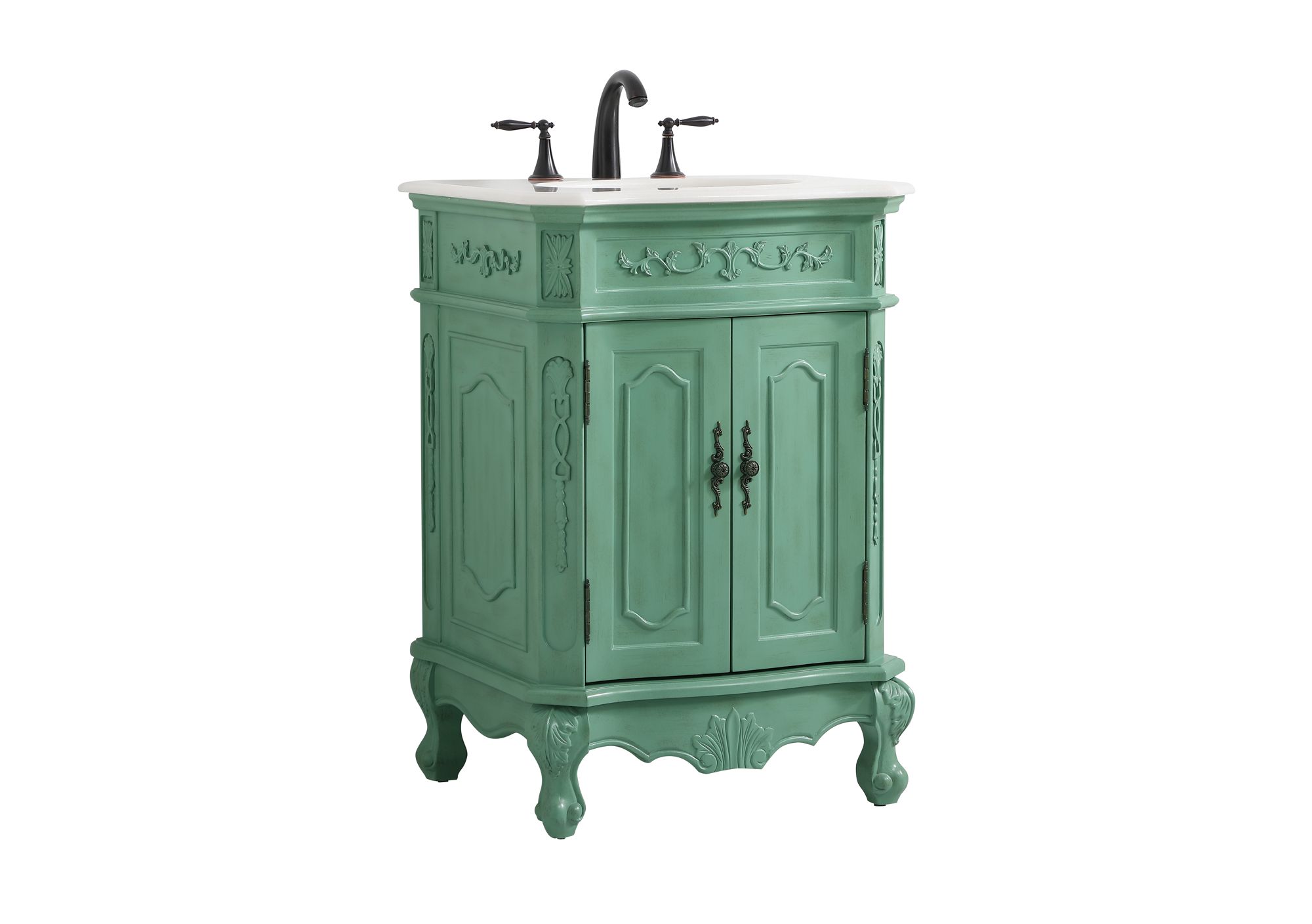 Elegant Danville 24 In. Bathroom Vanity In Mint