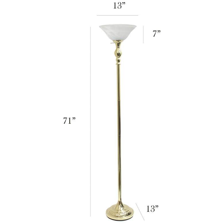 Image 4 Elegant Designs 1 Lt Torchiere FL Gold more views