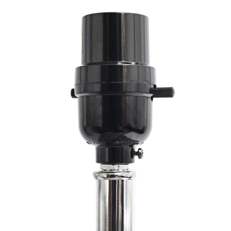 Image 4 Elegant Designs 21" Black Leather Table Lamp with USB Port more views