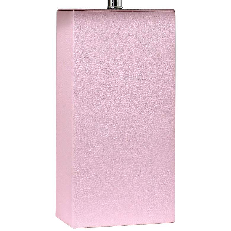 Image 4 Elegant Designs 21" High Blush Pink Leather Table Lamps Set of 2 more views