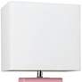 Elegant Designs 21" Modern Pink Leather Table Lamp