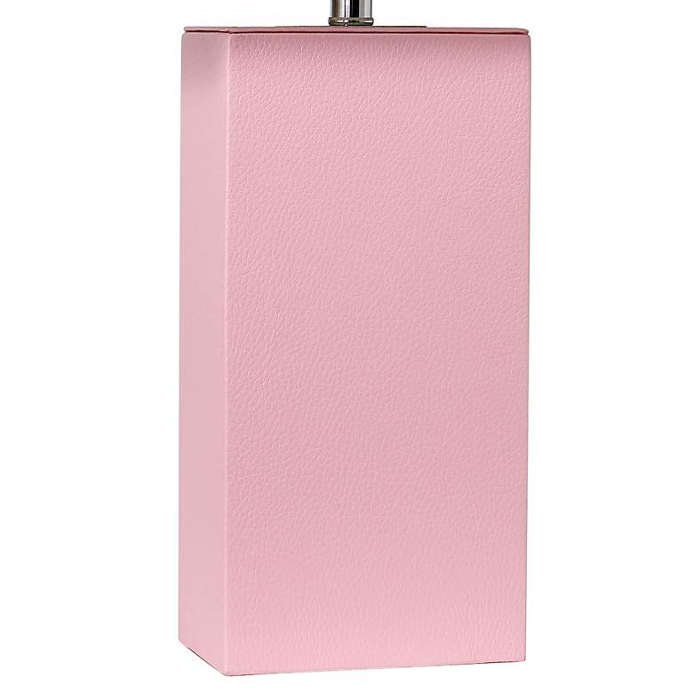 Image 4 Elegant Designs 21 inch Modern Pink Leather Table Lamp more views