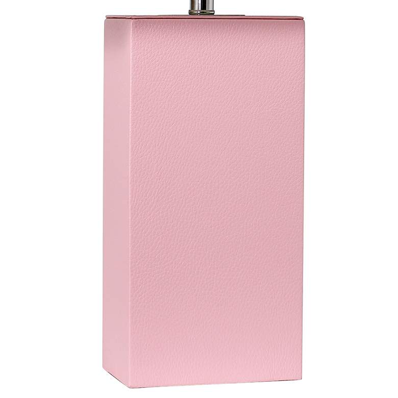 Image 4 Elegant Designs 21" Modern Pink Leather Table Lamp more views