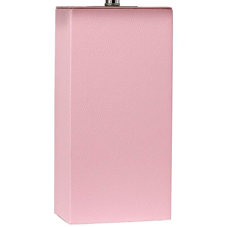 Image 4 Elegant Designs 21" Pink Leather Table Lamps Set of 2 more views