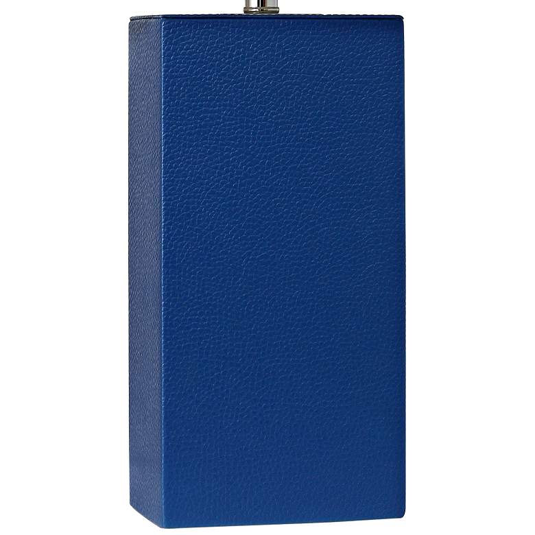 Image 4 Elegant Designs 21" Royal Blue Leather Table Lamps Set of 2 more views