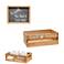 Elegant Designs 3 Piece Decorative Wood Bathroom Set, Large, Cabin/Rustic