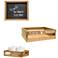 Elegant Designs 3Pc Decorative Wood Bathroom Set, Small, Cabin/Lodge/Rustic