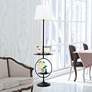 Elegant Designs 61 1/2" Black End Table Floor Lamp with 2 Shelves