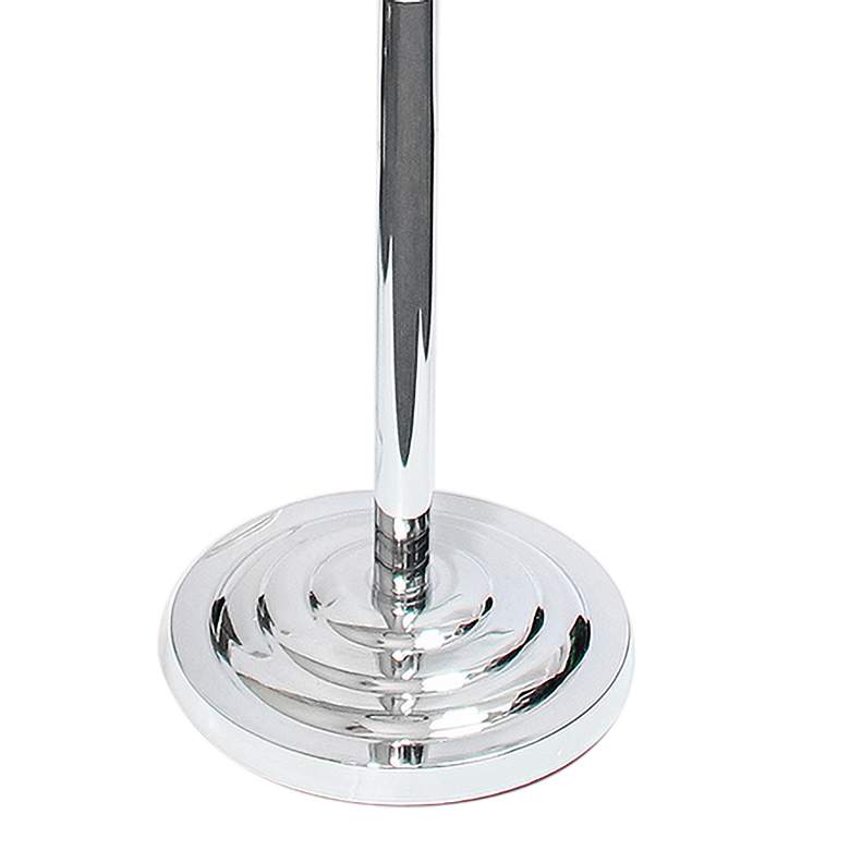 Image 4 Elegant Designs 61 1/2" Chrome Crystal Floor Lamp with Black Shade more views