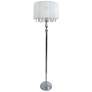 Elegant Designs 61 1/2" Chrome Crystal Floor Lamp with White Shade in scene