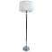 Elegant Designs 61 1/2" Chrome Crystal Floor Lamp with White Shade