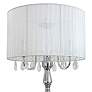 Elegant Designs 61 1/2" Chrome Crystal Floor Lamp with White Shade in scene