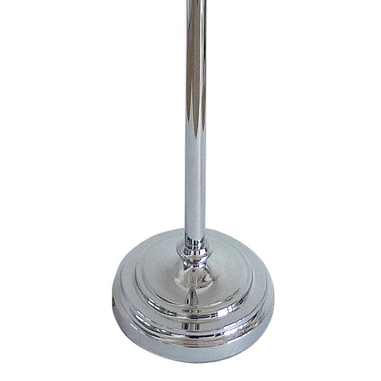 Image 5 Elegant Designs 61 1/2" Chrome Crystal Floor Lamp with White Shade more views