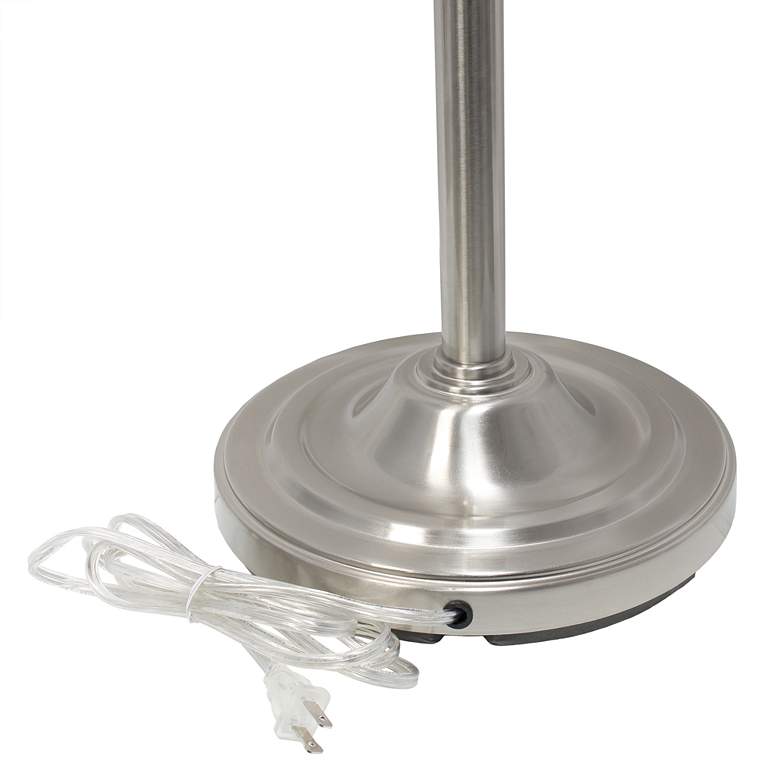 Image 6 Elegant Designs 71" Brushed Nickel 3-Light Torchiere Floor Lamp more views
