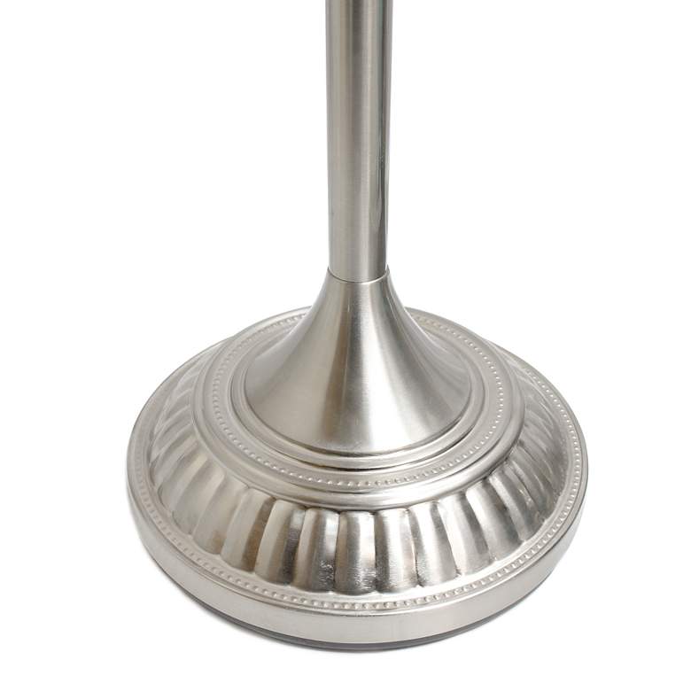 Image 6 Elegant Designs 71 inch Brushed Nickel Metal Torchiere Floor Lamp more views
