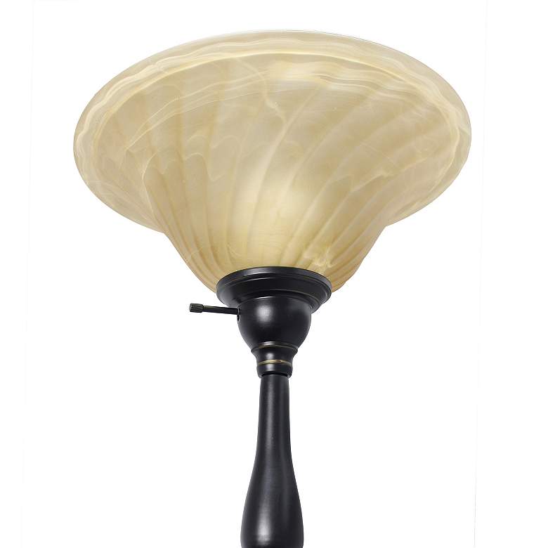 Image 6 Elegant Designs 71 inch High Bronze 2-Light Torchiere Floor Lamp more views