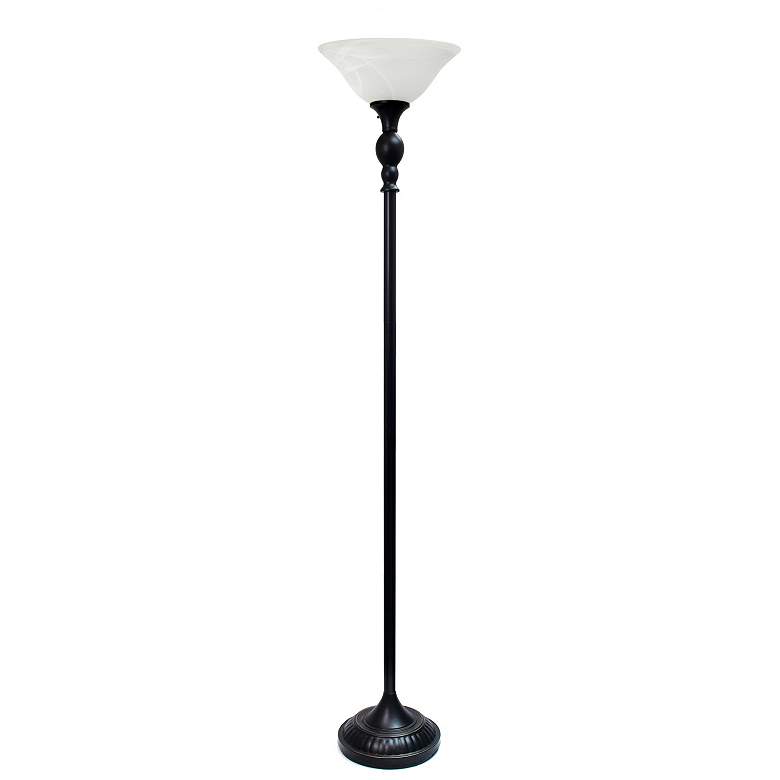 Image 3 Elegant Designs 71" High Restoration Bronze Torchiere Floor Lamp more views