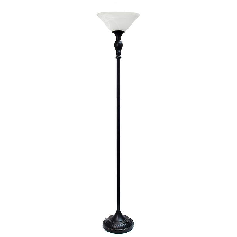 Image 3 Elegant Designs 71 inch High Restoration Bronze Torchiere Floor Lamp more views