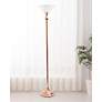 Elegant Designs 71" High Rose Gold Metal Torchiere Floor Lamp