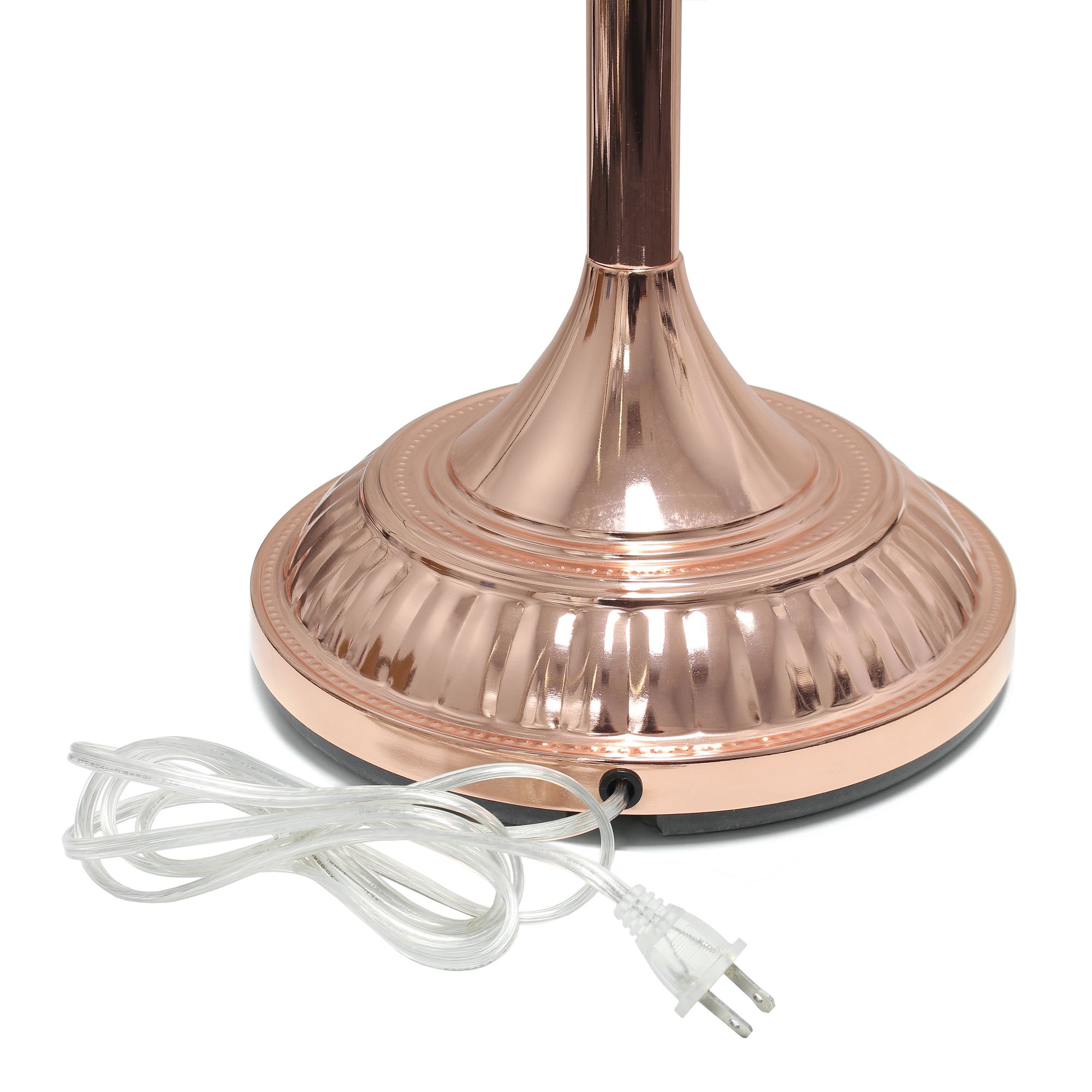 Elegant Designs 71" High Rose Gold Metal Torchiere Floor Lamp