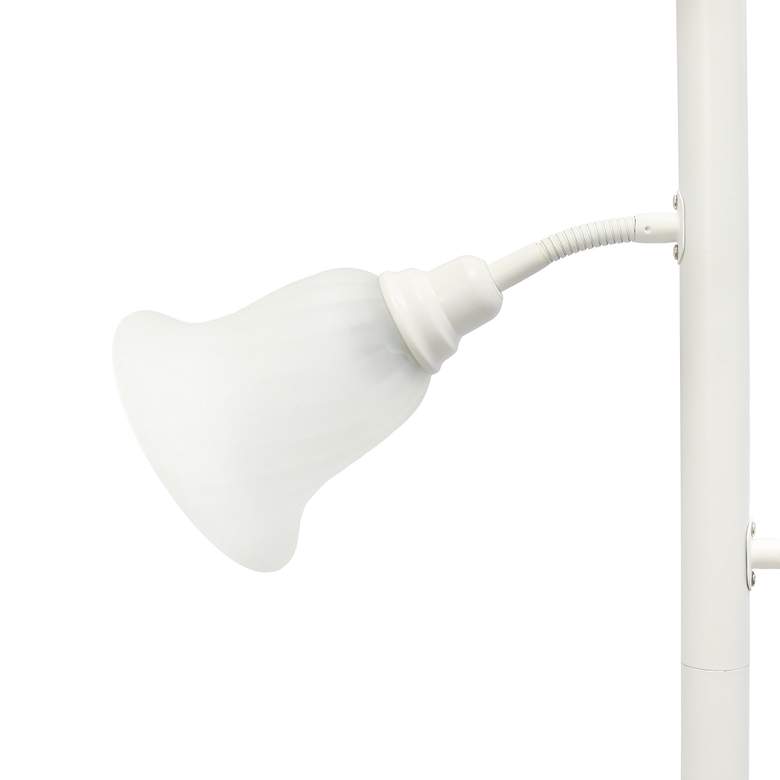 Image 7 Elegant Designs 71 inch  White 3-Light Torchiere Floor Lamp more views