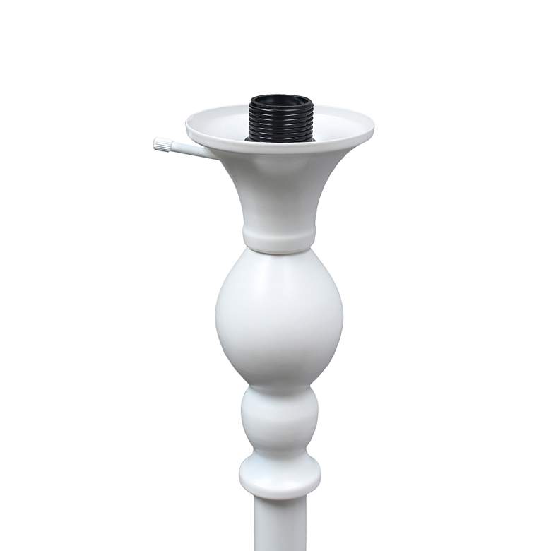Image 6 Elegant Designs 71" White Metal Traditional Torchiere Floor Lamp more views