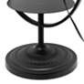 Elegant Designs Black End Table Floor Lamp with 2 Shelves