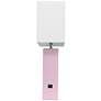 Elegant Designs Blush Pink Leather Table Lamp with USB Port