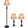 Elegant Designs Bronze 3-Piece Floor and Table Lamp Set