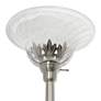 Elegant Designs Brushed Nickel 3-Light Torchiere Floor Lamp