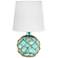 Elegant Designs Buoy 15 1/4" High Netted Aqua Blue Glass Table Lamp